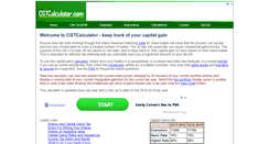 Desktop Screenshot of cgtcalculator.com